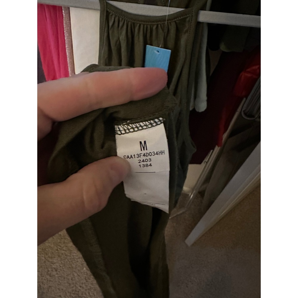 Cupshe Olive Green Halter Neck Romper with Pockets - Picture 4 of 4